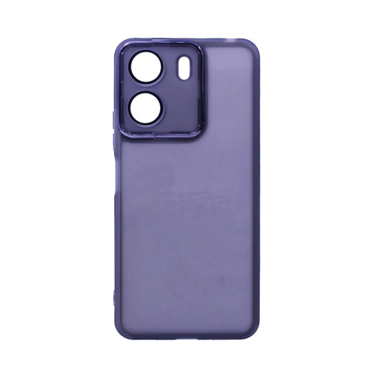 Capa de Silicone Transparente com Moldura de Câmera para Xiaomi Redmi 13C 4G/Poco C65 Preto